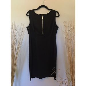 Black Calvin Klein Dress with Gold Zipper size 14